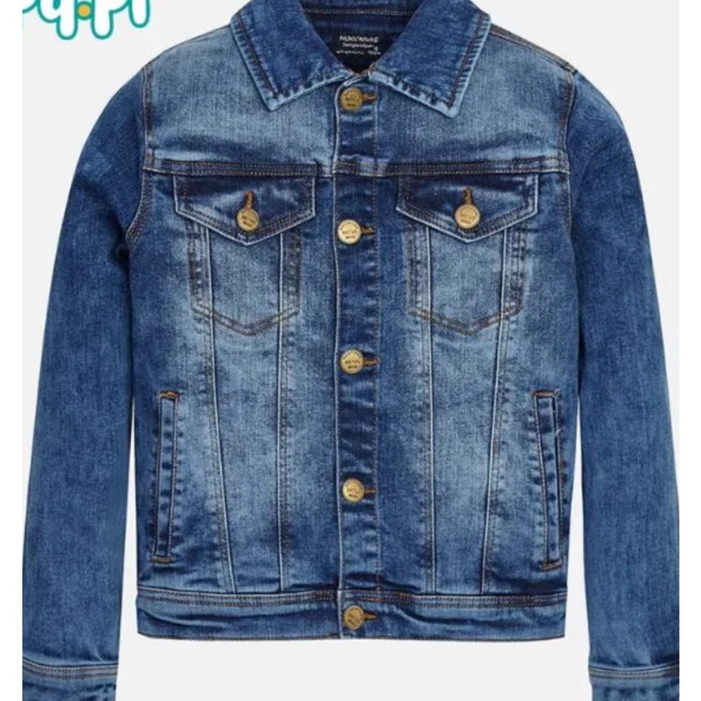 Size 10 Boys Mayoral Blue Jean Jacket Classic Style
